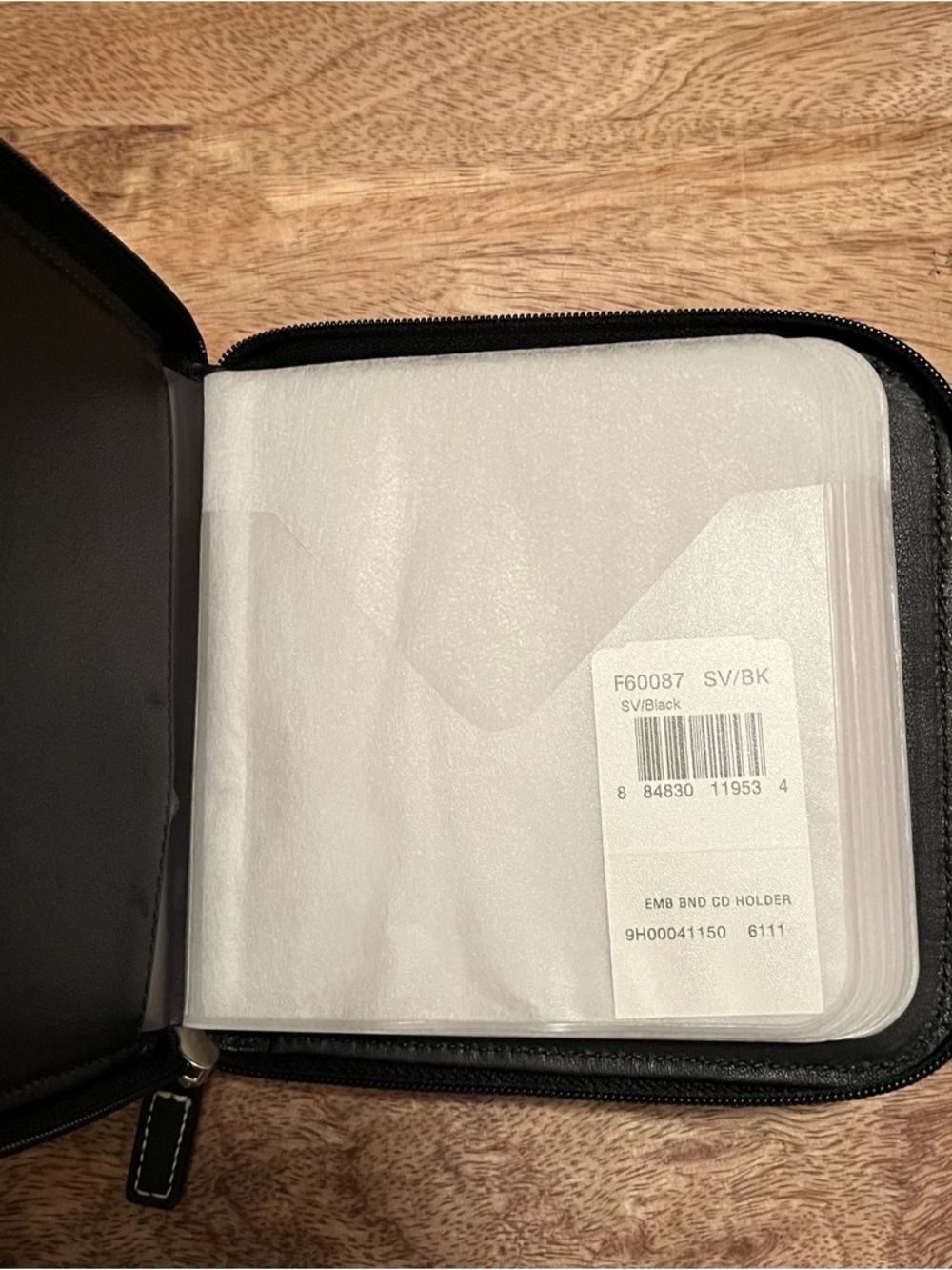 Coach Black Leather Zip CD Organizer Wallet - Picture 2 of 2
